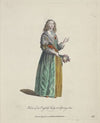 Habit of an English lady in spring, 1641. Dame Angloise en habit de printemps. (1757-1772)