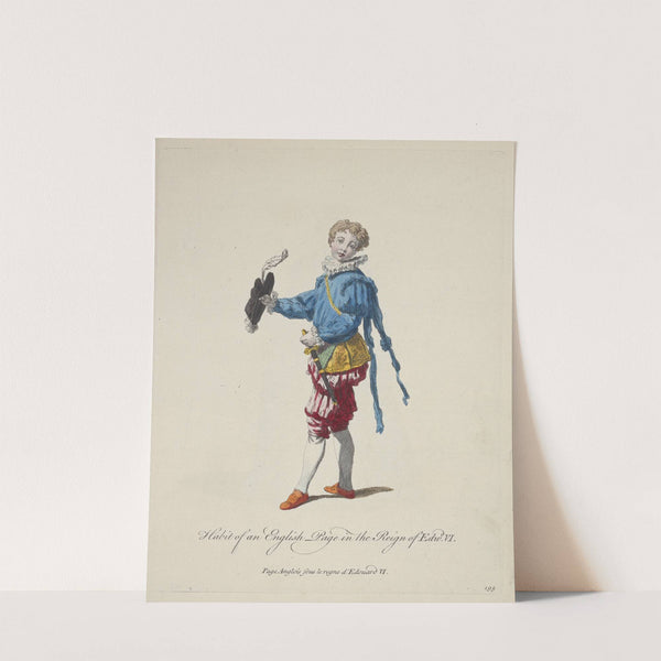Habit of an English page in the reign of Edward VI. Page Anglois fous le regne d’Edouard VI. (1757-1772) by Charles Grignion