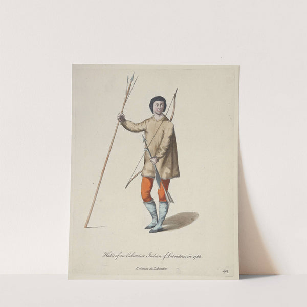 Habit of an Eskimaux Indian of Labrador in 1766. Eskimau du Labrador. (1757-1772) by Charles Grignion