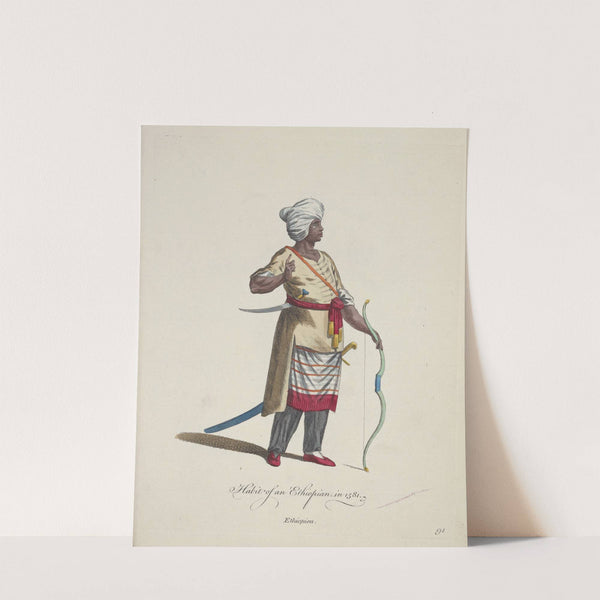 Habit of an Ethiopian in 1581. Ethiopien. (1757-1772) by Charles Grignion