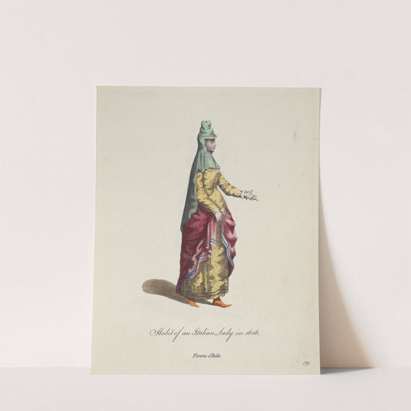 Habit of an Italian lady in 1626. (1757-1772) by Charles Grignion