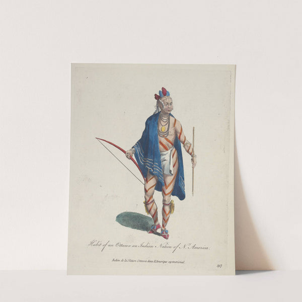 Habit of an Ottawa an Indian Nation of North America (1757-1772) by Charles Grignion