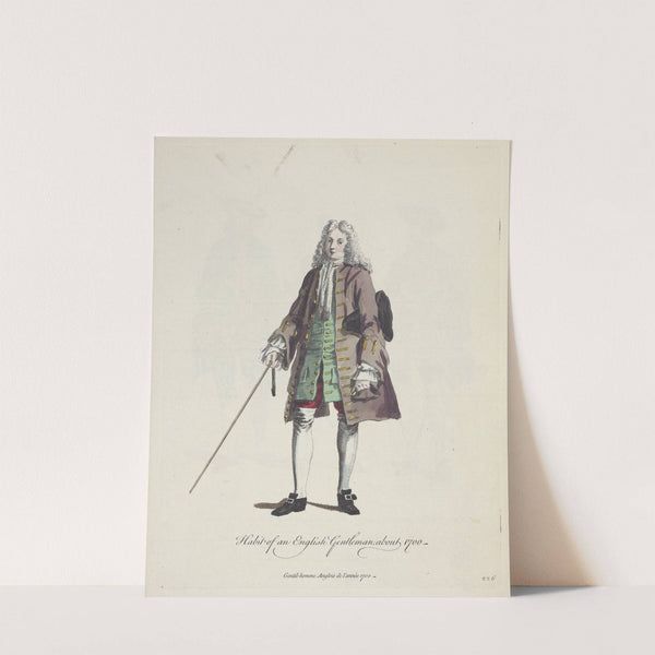 Habit of and English gentleman about 1700. Gentil-homme Anglois de l’année 1700. (1757-1772) by Charles Grignion