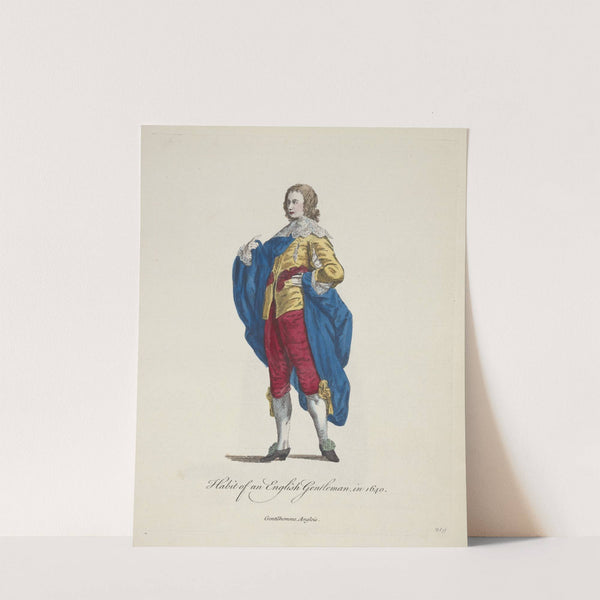 Habit of and English gentleman in 1640. Gentilhomme Anglois. (1757-1772) by Charles Grignion