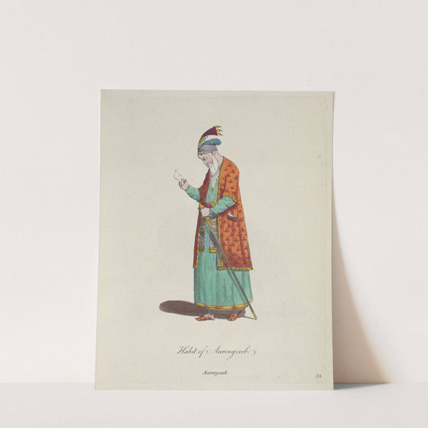 Habit of Aurengzeeb. Aurengzeeb. (1757-1772) by Charles Grignion