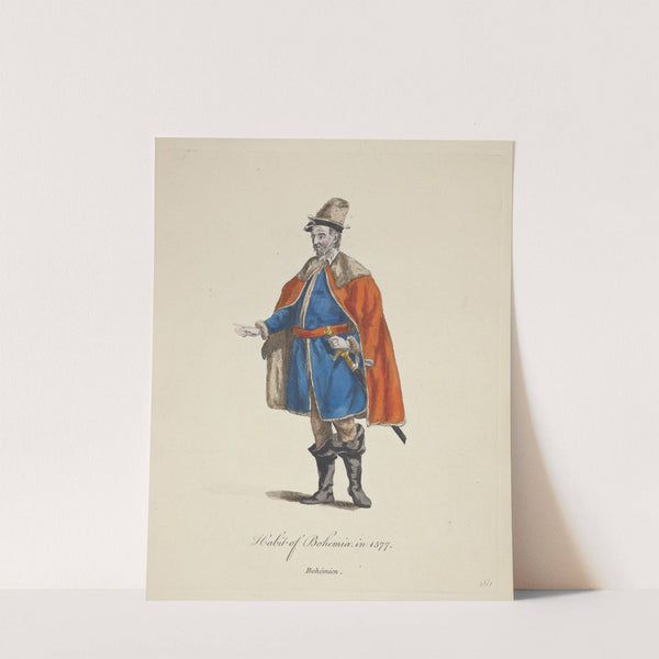 Habit of Bohemia in 1577. Bohémien. (1757-1772) by Charles Grignion