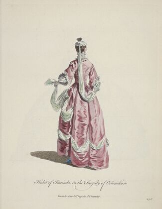 Habit of Imoinda in the Tragedy of Oroonoko. Imoidnde dans la Tragédie d’Oroonoko (1757-1772)