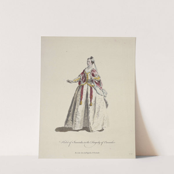 Habit of Imoinda in the Tragedy of Oroonoko. Imoidnde dans la Tragédie d’Oroonoko. (1757-1772) by Charles Grignion