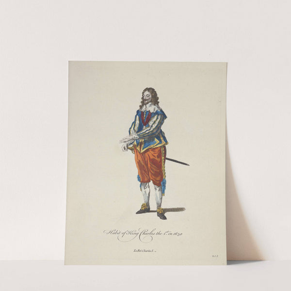 Habit of King Charles I in 1630. Le Roi Charles I. (1757-1772) by Charles Grignion