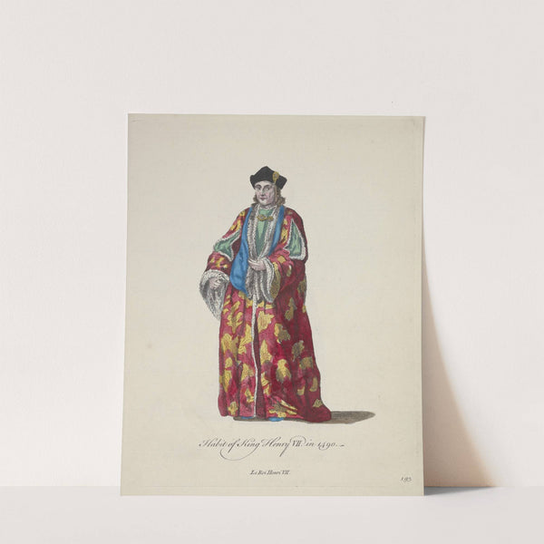 Habit of King Henry II in 1490. Le Roi Henri VII. (1757-1772) by Charles Grignion