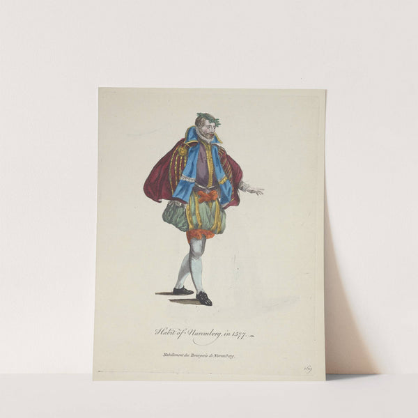Habit of Nuremberg in 1577. Habillement des bourgeoise de Nuremberg. (1757-1772) by Charles Grignion