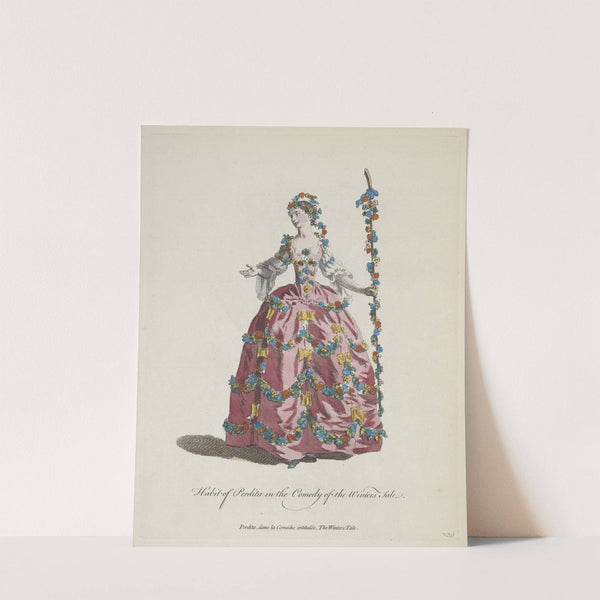 Habit of Perdita in the comedy of the Winter’s Tale. Perdita dans la comédie intitulée The Winter’s Tale. (1757-1772) by Charles Grignion
