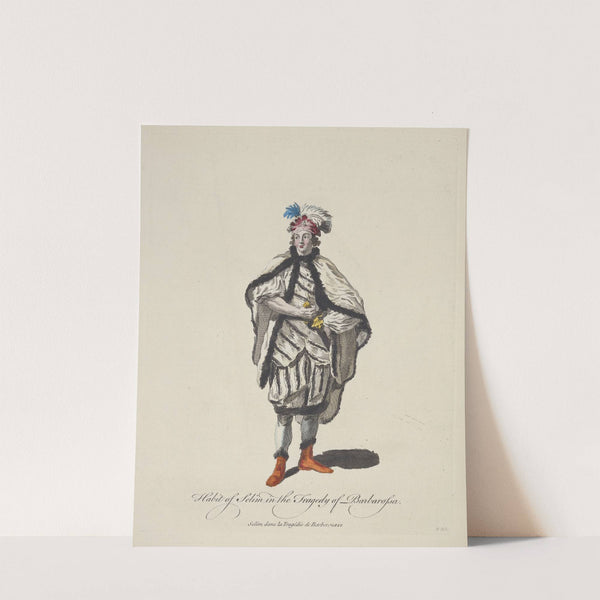 Habit of Selim in the Tragedy of Barbarossa. Selim dans la Tragédie de Barberousse. (1757-1772) by Charles Grignion