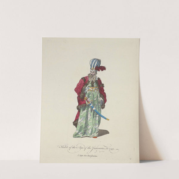 Habit of the aga of the Janesaries in 1749. L’aga des Janissaires. (1757-1772) by Charles Grignion