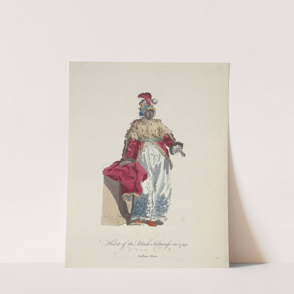 Habit of the black sultaness in 1749. Sultane noire (1757-1772) by Charles Grignion