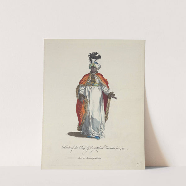Habit of the chief of the black eunuchs in 1749. Chef des eunuques noirs (1757-1772) by Charles Grignion