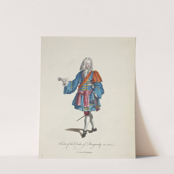Habit of the Duke of Burgundy in 1700. Le Duc de Bourgogne. (1757-1772) by Charles Grignion