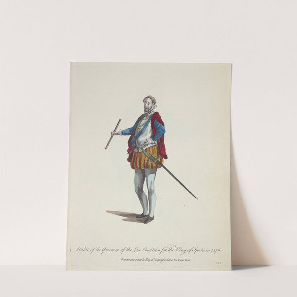 Habit of the governor of the Low Countries for the King of Spain in 1576. (1757-1772) by Charles Grignion