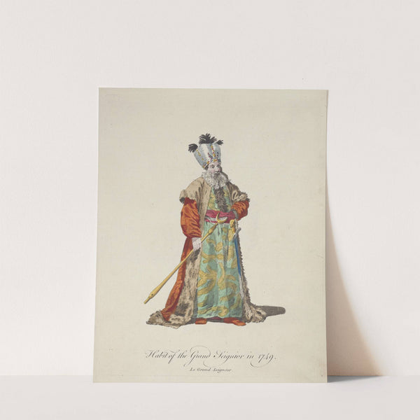 Habit of the grand seignior in 1749. Le grand seignior. (1757-1772) by Charles Grignion