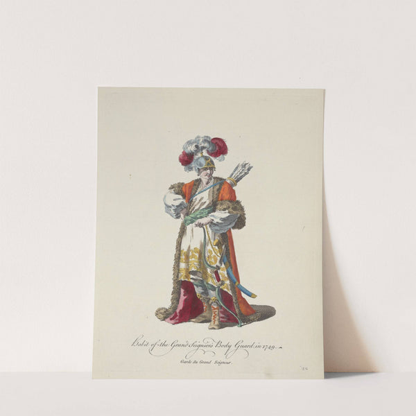 Habit of the grand seignor’s body guard, in 1749. Garde du grand seigneur. (1757-1772) by Charles Grignion