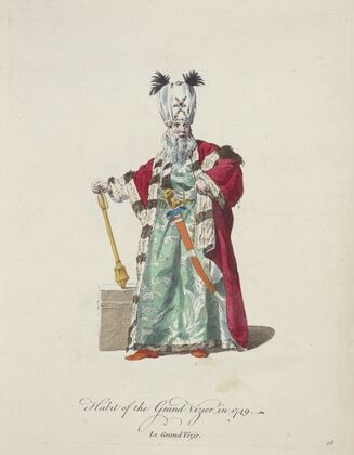 Habit of the grand vizier in 1749. Le grand vizir. (1757-1772)