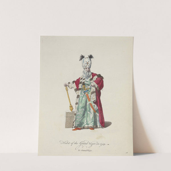 Habit of the grand vizier in 1749. Le grand vizir. (1757-1772) by Charles Grignion