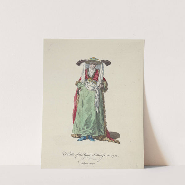 Habit of the Greek sultaness in 1749. Sultane Greque. (1757-1772) by Charles Grignion