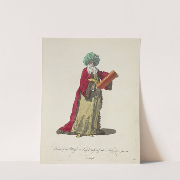 Habit of the mufti, or chief priest of the Turks, in 1749. Le moufti. (1757-1772) by Charles Grignion