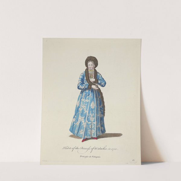 Habit of the princess of Walachia in 1700. Princess de Valaquie. (1757-1772) by Charles Grignion