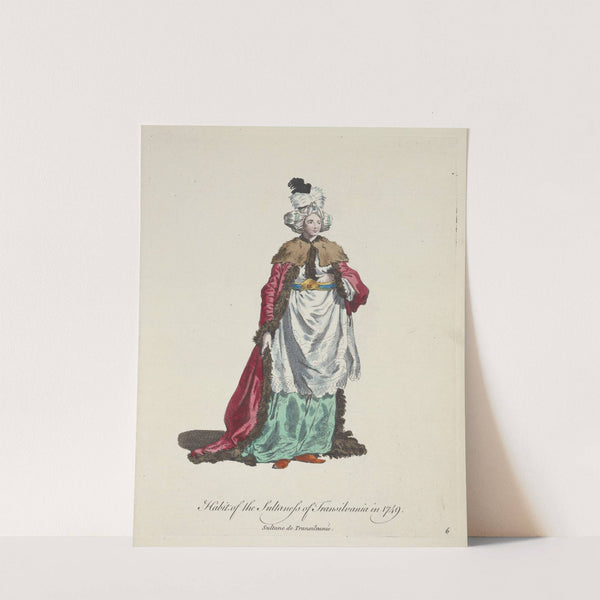 Habit of the sultaness of Transilvania in 1749. Sultane de Transilvanie. (1757-1772) by Charles Grignion