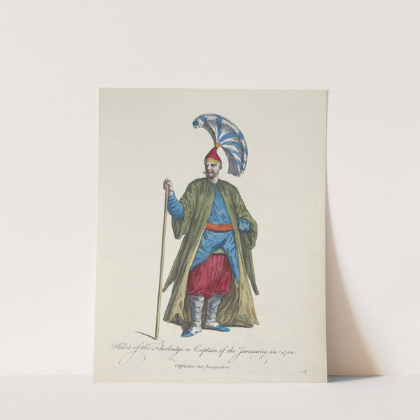 Habit of the Tchorbadgi or captain of the Janesaries, in 1700. Captaine des Janissaires. (1757-1772) by Charles Grignion