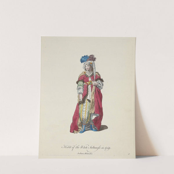 Habit of the white sultaness in 1749. Sultane blanche.. (1757-1772) by Charles Grignion