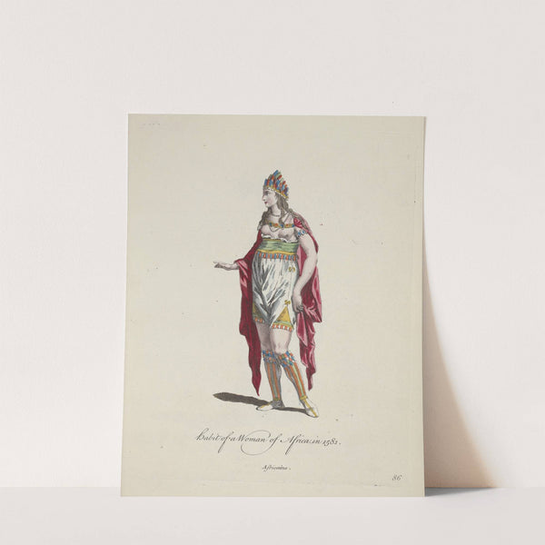 Habit of woman of Africa in 1581. Africaine. (1757-1772) by Charles Grignion