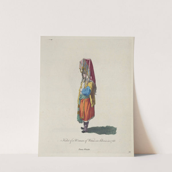 Habit of woman of Wotiac in Siberia in 1768. Femme Wotiake. (1757-1772) by Charles Grignion
