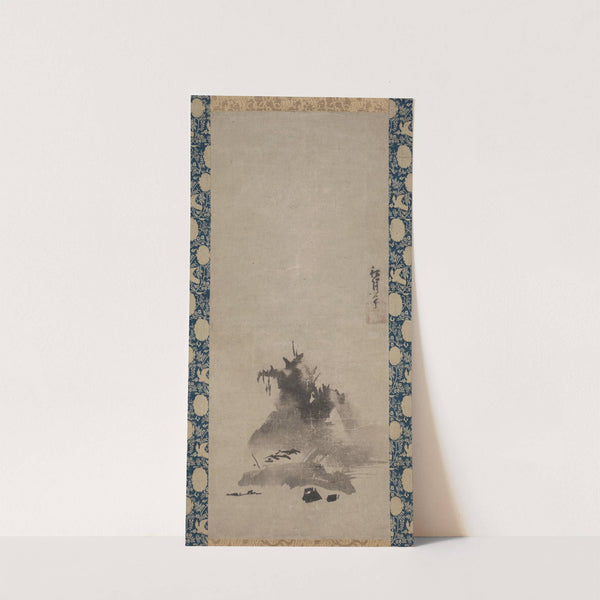 Haboku (Flung-ink) Landscape (c. 1510) by Shūgetsu Tōkan