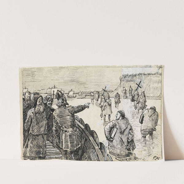 Hacon the Jarl shot upon Land all the Priests and Learned Men (1895-1899) by Christian Krohg