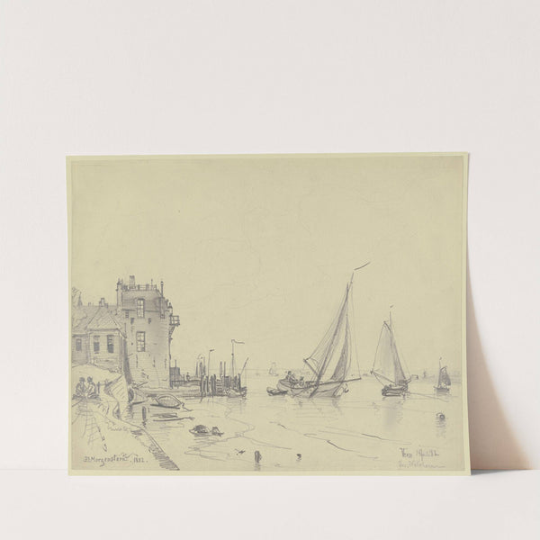 Hafen in Veere auf Walcheren by Friedrich Ernst Morgenstern