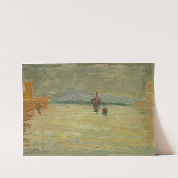 Hafeneinfahrt von Palma di Mallorca by Ernst Schiess
