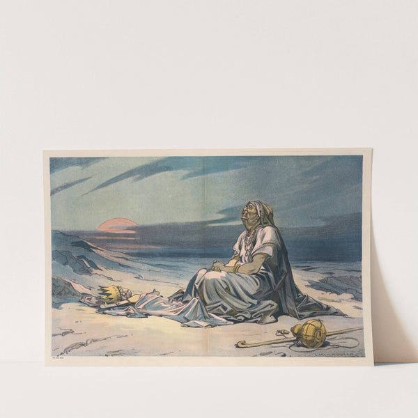 Hagar and Ishmael in the desert (1912) by Udo Keppler