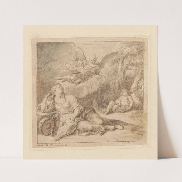 Hagar and Ishmael in the desert by Szymon Czechowicz