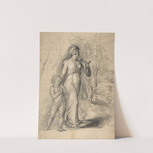 Hagar and Ishmael in the Wilderness by George Richmond