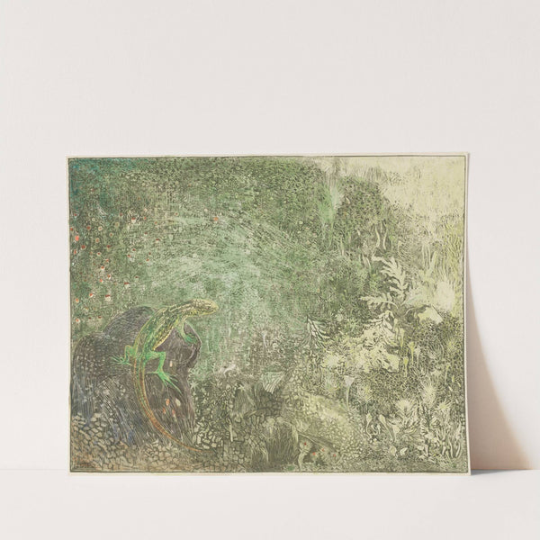 Hagedis op een steen by Theo van Hoytema