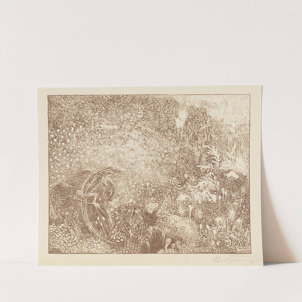 Hagedis op een steen by Theo van Hoytema