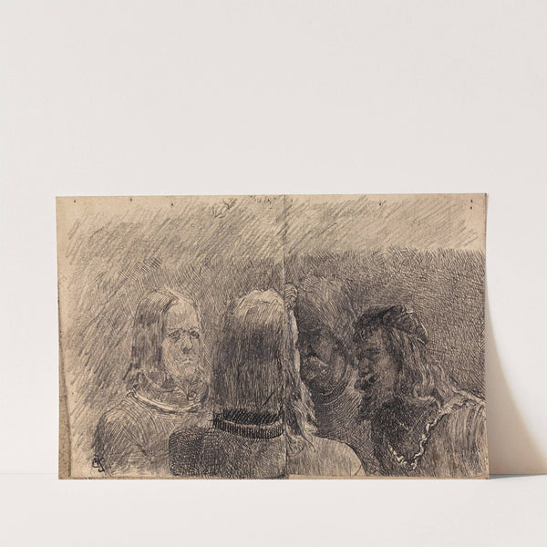 Håkon Jarls møte med Tryggve, Gudrød og Dale-Gudbrand (1895-1899) by Christian Krohg