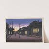 Hakubo choshi machi imamiya dori (Twilight at Imamiya street, Choshi) (1932) by Takahashi Hiroaki
