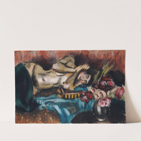 Halbakt Mit Rosenstrauß by Henri Victor Gabriel Le Fauconnier