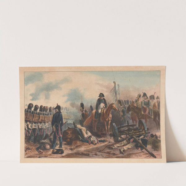 Half-batallion on the left – Aim! – Fire! – Load. Waterloo, June 18, 1815 6 pm. by Denis Auguste Marie Raffet