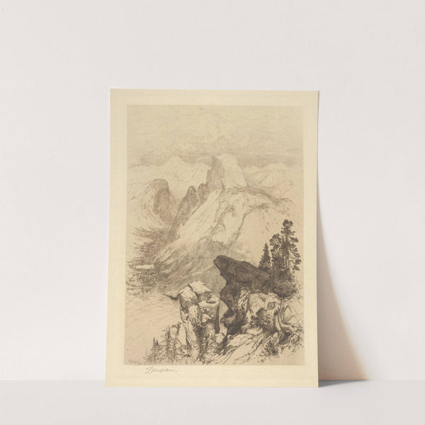 Half Dome at Yosemite. (1887) by Thomas Moran