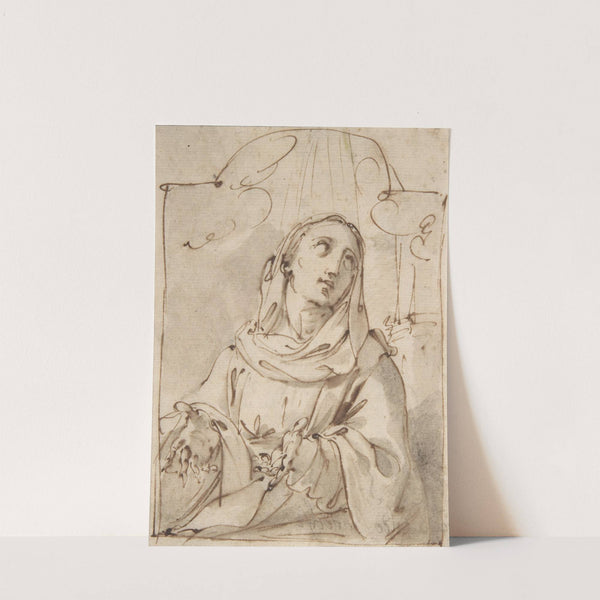 Half Figure of a Female Saint by Ubaldo Gandolfi