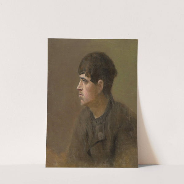 Half-Figure of a Young Man from Profile (1880–1900) by Ladislav Mednyánszky